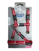 Rogz alleycat tuig+lijn small rood 24-40 cm - afbeelding 1