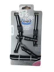 Rogz alleycat tuig+lijn x-small zwart 19,8-30 cm