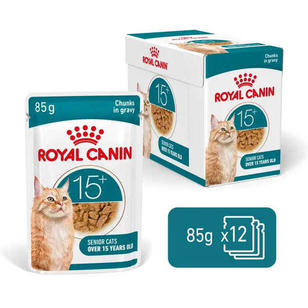 Royal Canin ageing 15+ in gravy 12x85gr Kattenvoer - afbeelding 1