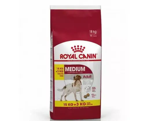 Royal Canin medium adult 15 kg + 3 kg gratis hondenvoer - afbeelding 1