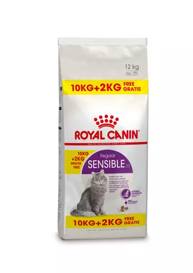 Royal Canin sensible 33 regular 10 kg + 2 kg gratis bonusbag - afbeelding 1