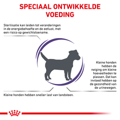 Royal canin veterinary diet neutered adult small dog <10 kg 1,5kg  Hondenvoer - afbeelding 2