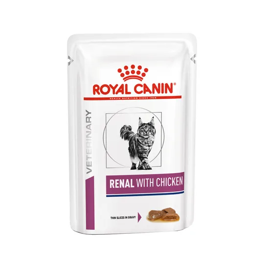 Royal canin veterinary diet renal kip pouch 12x85 gram Kattenvoer