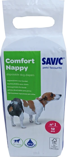 Savic comfort nappy maat 1 32-42 cm 12 pack - afbeelding 1