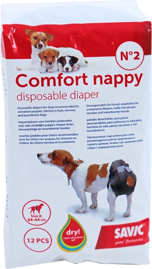 Savic comfort nappy maat 2 34-44 cm 12 pack - afbeelding 1