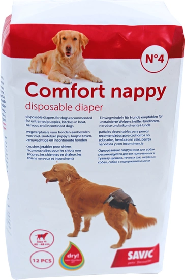 Savic comfort nappy maat 4 40-48 cm 12 pack - afbeelding 1