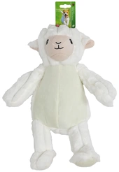 Schaap corduroy hondenspeelgoed met piep 40cm - afbeelding 1