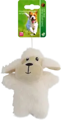 Schaap pluche klein met piep beige 17 cm hondenspeelgoed - afbeelding 2