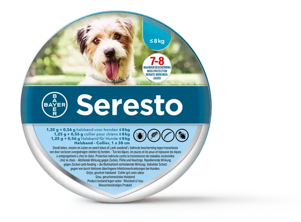 Seresto Band Hond tot 8kg Vlooien- en Tekenband - afbeelding 1