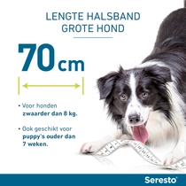 Seresto band hond vanaf 8 kg Vlooien- en Tekenband 2 stuks - afbeelding 3