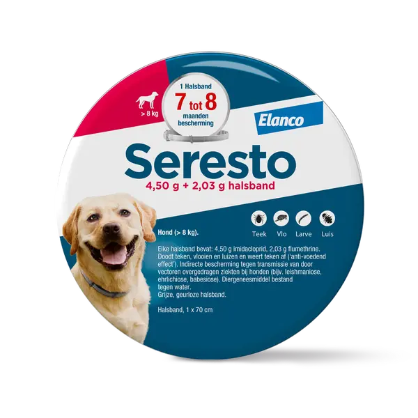 Seresto band hond vanaf 8kg Vlooien- en Tekenband - afbeelding 1