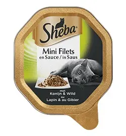 Sheba mini filets konijn&wild saus 85 gr