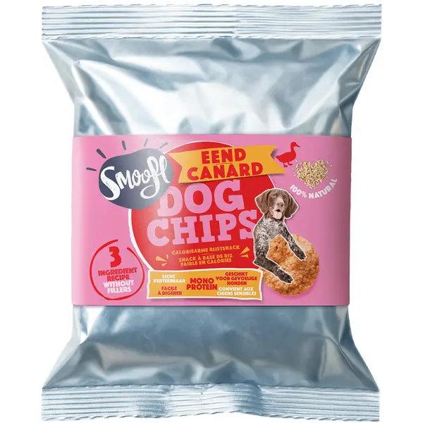 Smoofl dog chips eend 50 gram - afbeelding 1