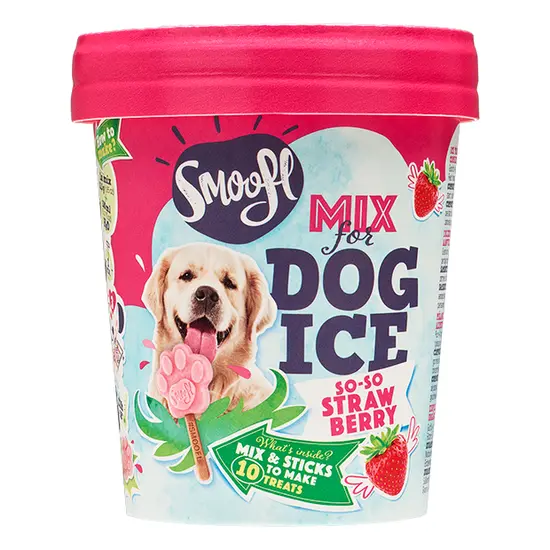 Smoofl ice cream mix for dogs aardbei hondenijsjes SALE! - afbeelding 1