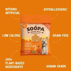 Soopa bites wortel & pompoen 50 gram - afbeelding 2