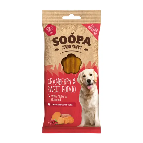 Soopa dental  jumbo sticks cranberry & zoete aardappel