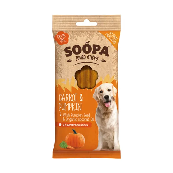 Soopa dental  jumbo sticks wortel & pompoen - afbeelding 1