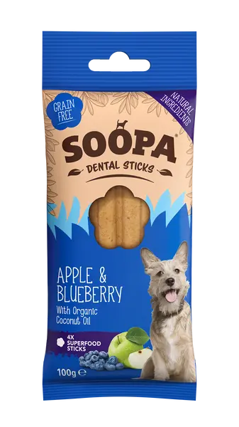 Soopa dental sticks appel & blauwe bes - afbeelding 1