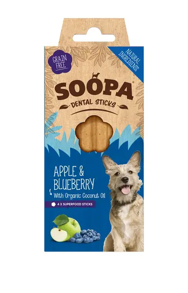 Soopa dental sticks appel & blauwe bes - afbeelding 1