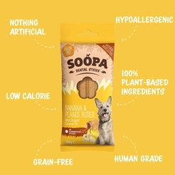 Soopa dental sticks banaan & pindakaas - afbeelding 2