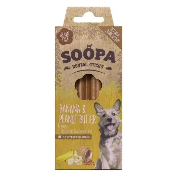 Soopa dental sticks banaan & pindakaas - afbeelding 1