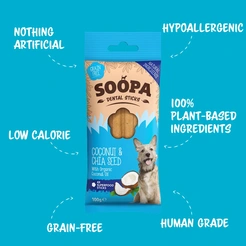 Soopa dental sticks cocosnoot & chia zaad - afbeelding 2