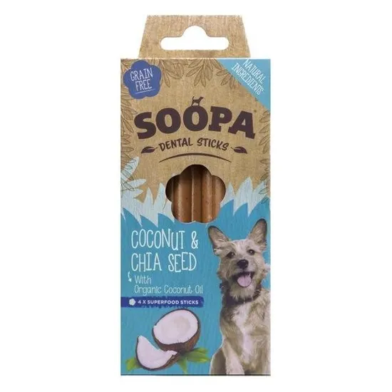 Soopa dental sticks cocosnoot & chia zaad - afbeelding 1