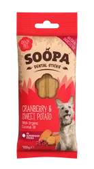 Soopa dental sticks cranberry & zoete aardappel