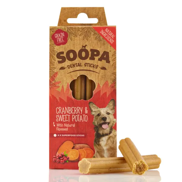 Soopa dental sticks cranberry & zoete aardappel - afbeelding 1