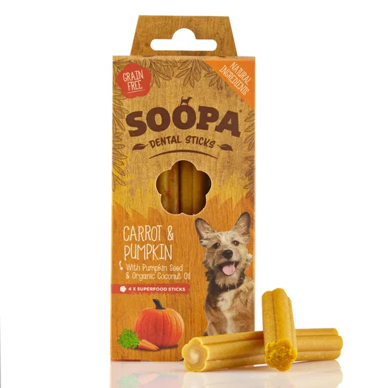 Soopa dental sticks wortel & pompoen - afbeelding 1