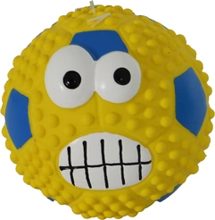 Sporty ball latex gezicht met piep 7,5cm - afbeelding 3