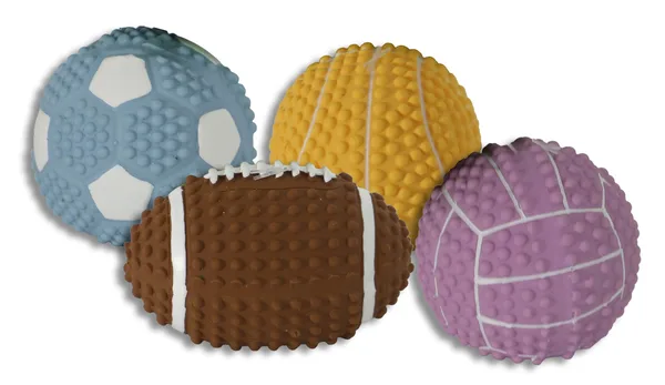 Sporty ball latex met piep 5 cm - afbeelding 1