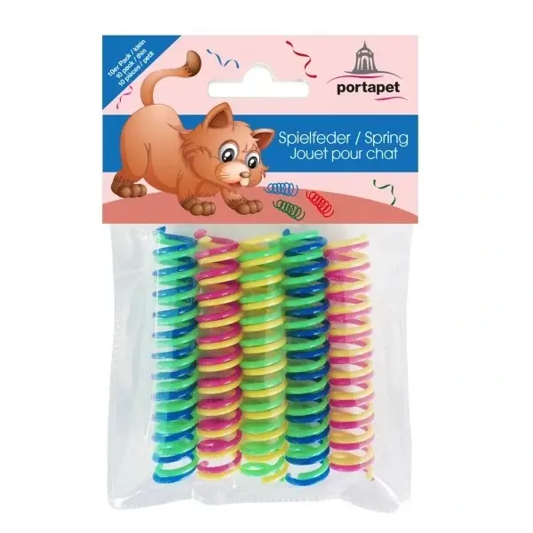 Springveertjes kattenveertjes 10 stuks small 8 cm