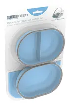 Surefeed set van matje en bakjes blauw voor microchip- of afsluitbare voerbak