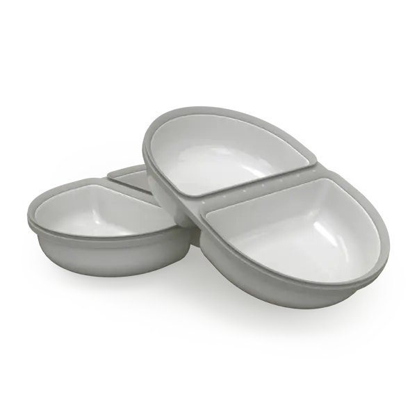 Surefeed voerbakje gedeeld 2 stuks grijs voor microchip- of afsluitbare voerbak - afbeelding 1