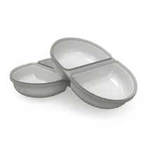 Surefeed voerbakje gedeeld 2 stuks grijs voor microchip- of afsluitbare voerbak