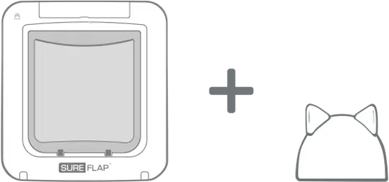 Sureflap connect microchip kattenluik wit + HUB - afbeelding 1