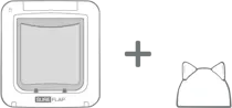 Sureflap connect microchip kattenluik wit + HUB - afbeelding 1