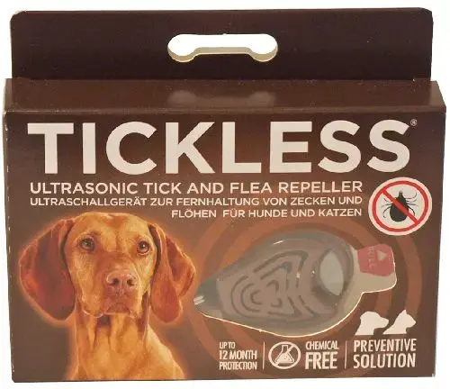 Tickless teek en vlo verjager bruin