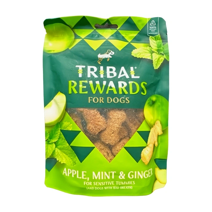 Tribal dog rewards appel mint en gember 125 gr Van Noord's Dierenvoeders