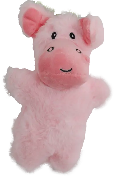 Varken pluche klein met piep roze 17 cm hondenspeelgoed - afbeelding 1
