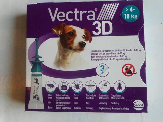 Vectra 3D hond 4 tot 10 kg 3 pippetten vlooien- en tekendruppels