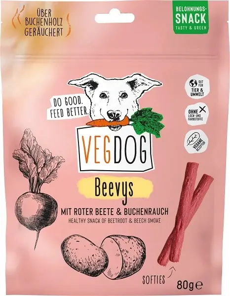 Vegdog beevy rode biet en beukenrook 80 gram - afbeelding 1