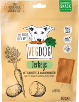 Vegdog jerkeys met wortel en beukenrook 80 gram - afbeelding 1