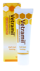 Vetramil tube wondzalf met honing 10 gram - afbeelding 1