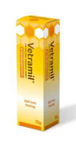 Vetramil tube wondzalf met honing 10 gram - afbeelding 1