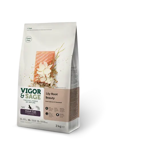 Vigor&Sage cat adult Lily root beauty 1,5 kg + 500 gram gratis