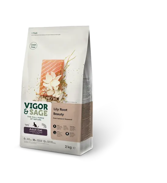 Vigor&Sage cat adult Lily root beauty 1,5 kg + 500 gram gratis