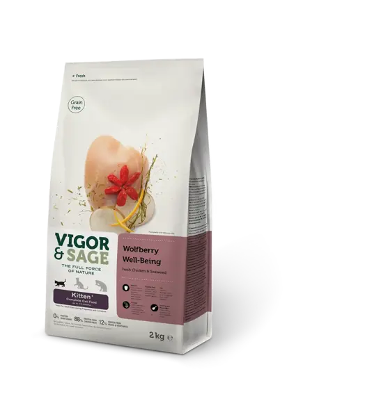 Vigor&Sage cat kitten Wolfberry well-being 1,5 kg + 500 gram gratis