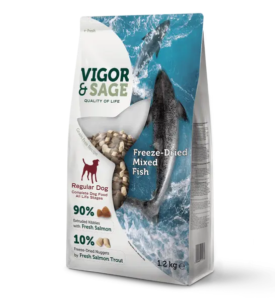Vigor&Sage dog all-life-stage freeze-dried mixed fish 1,2kg